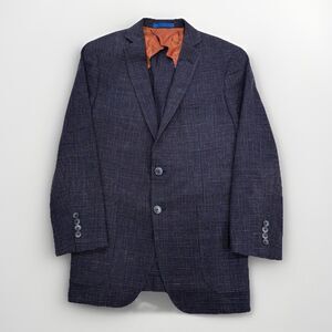 Navy Windowpane Sport Coat Blazer